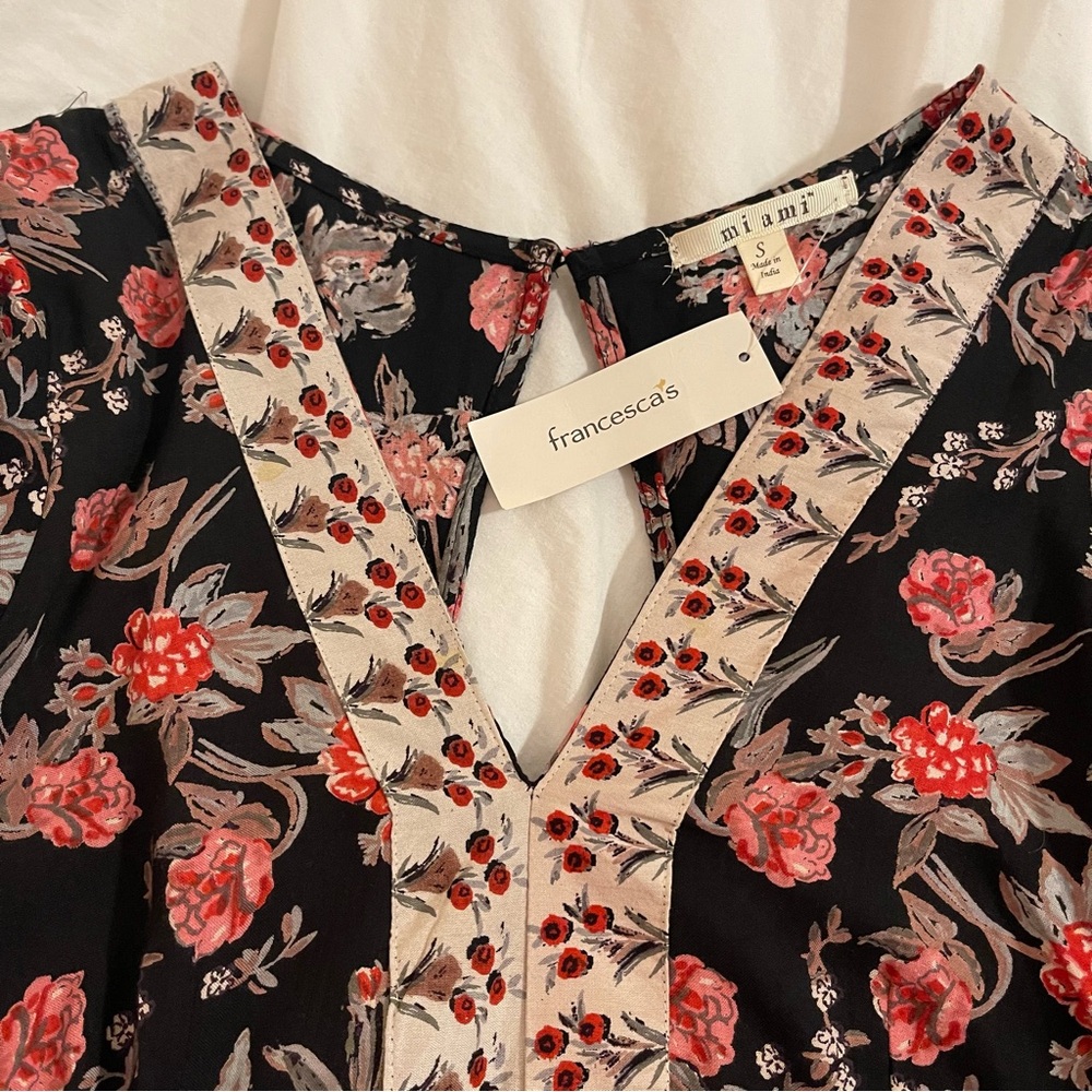 Miami Black and Red Floral Maxi Dress/romper size Small NWT - Picture 10 of 11
